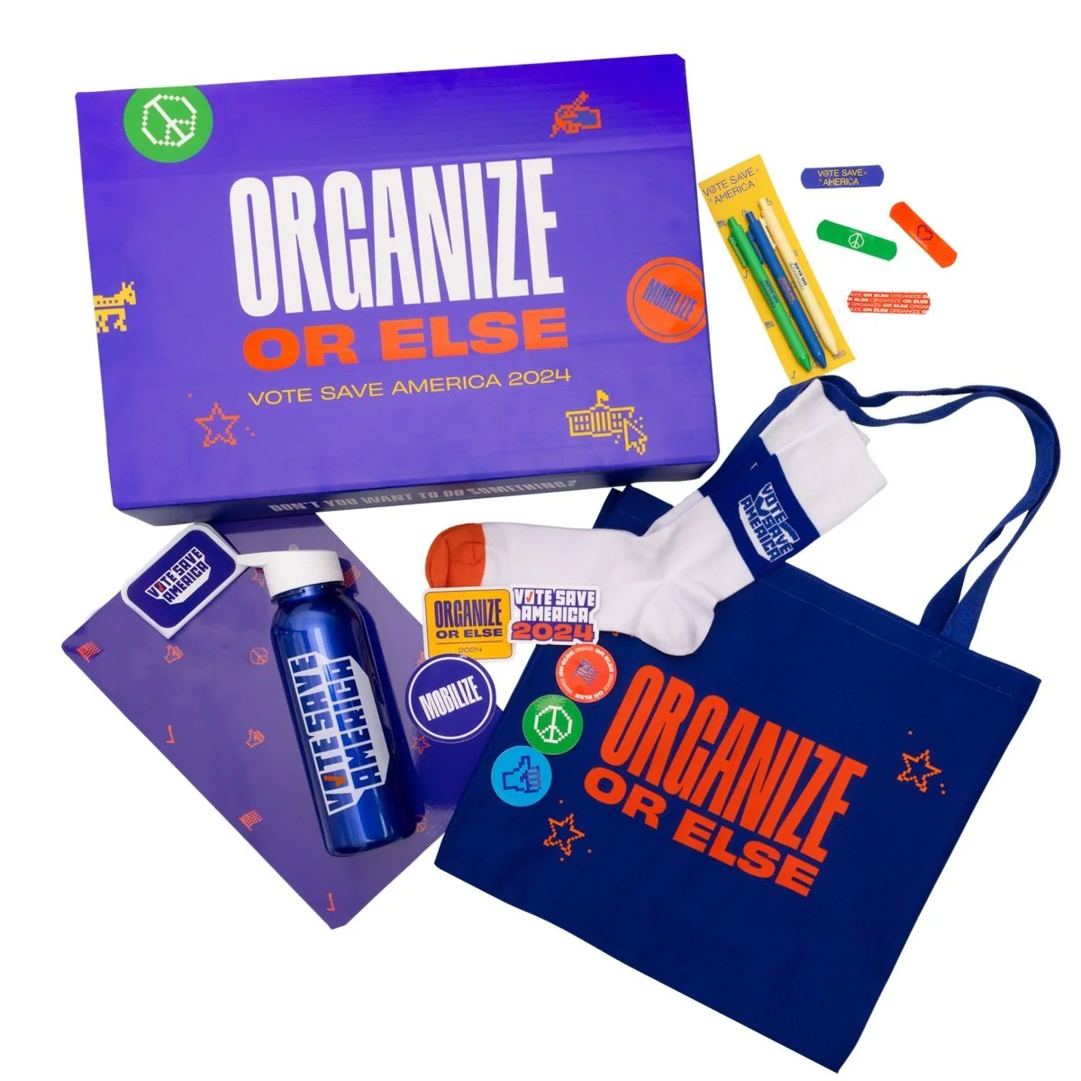 Vote Save America: Organize Or Else socks - Image 2